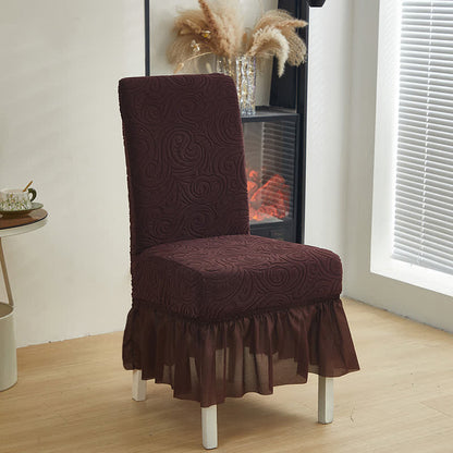 Coprisedia da pranzo universale elasticizzato in jacquard - Caffè - 6 pezzi - Taglia unica - image 10