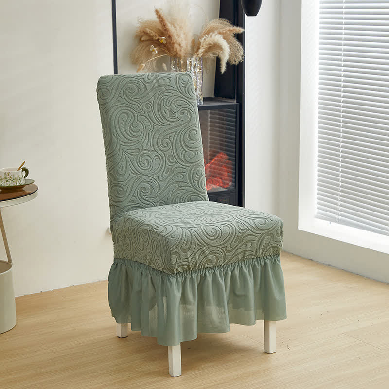 Coprisedia da pranzo universale elasticizzato in jacquard - Verde salvia - 6 pezzi - Taglia unica - image 14