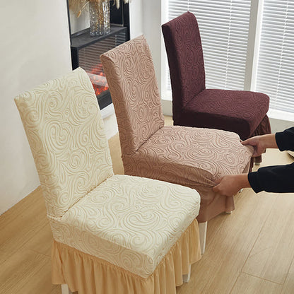 Coprisedia da pranzo universale elasticizzato in jacquard - image 1
