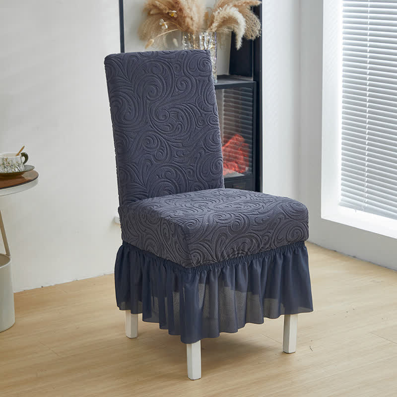 Coprisedia da pranzo universale elasticizzato in jacquard - Grigio - 6 pezzi - Taglia unica - image 12