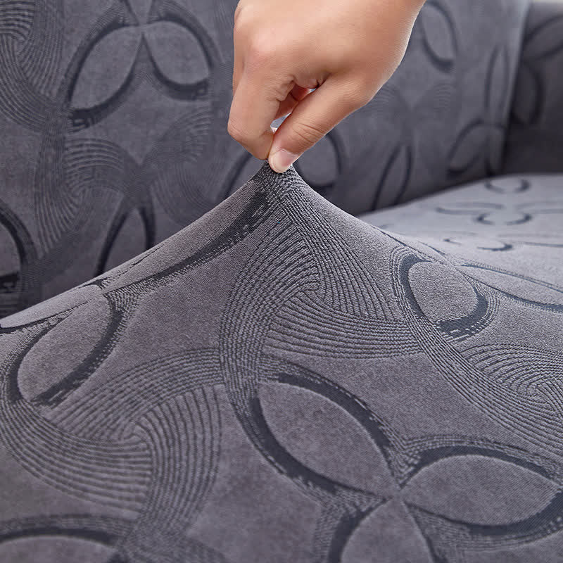 Coprisedia da pranzo in jacquard elasticizzato tinta unita - image 9