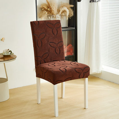 Coprisedia da pranzo in jacquard elasticizzato tinta unita - Caffè - 6 pezzi - Standard - image 20