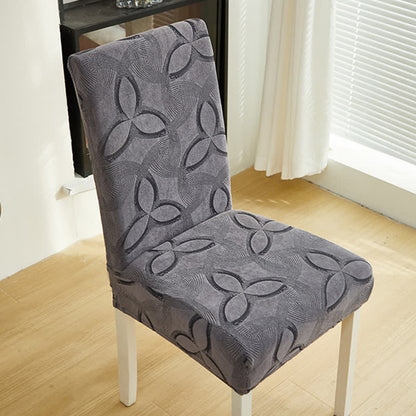 Coprisedia da pranzo in jacquard elasticizzato tinta unita - image 8