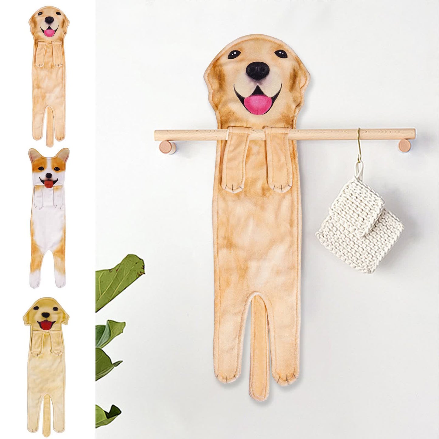 Asciugamano da bagno da appendere a forma di cane - image 3