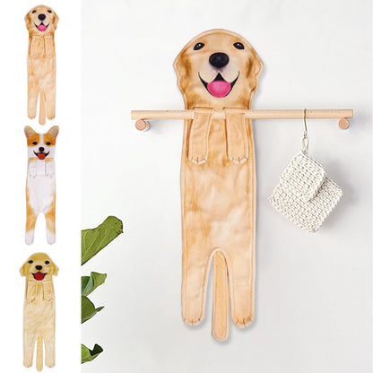 Asciugamano da bagno da appendere a forma di cane - image 3