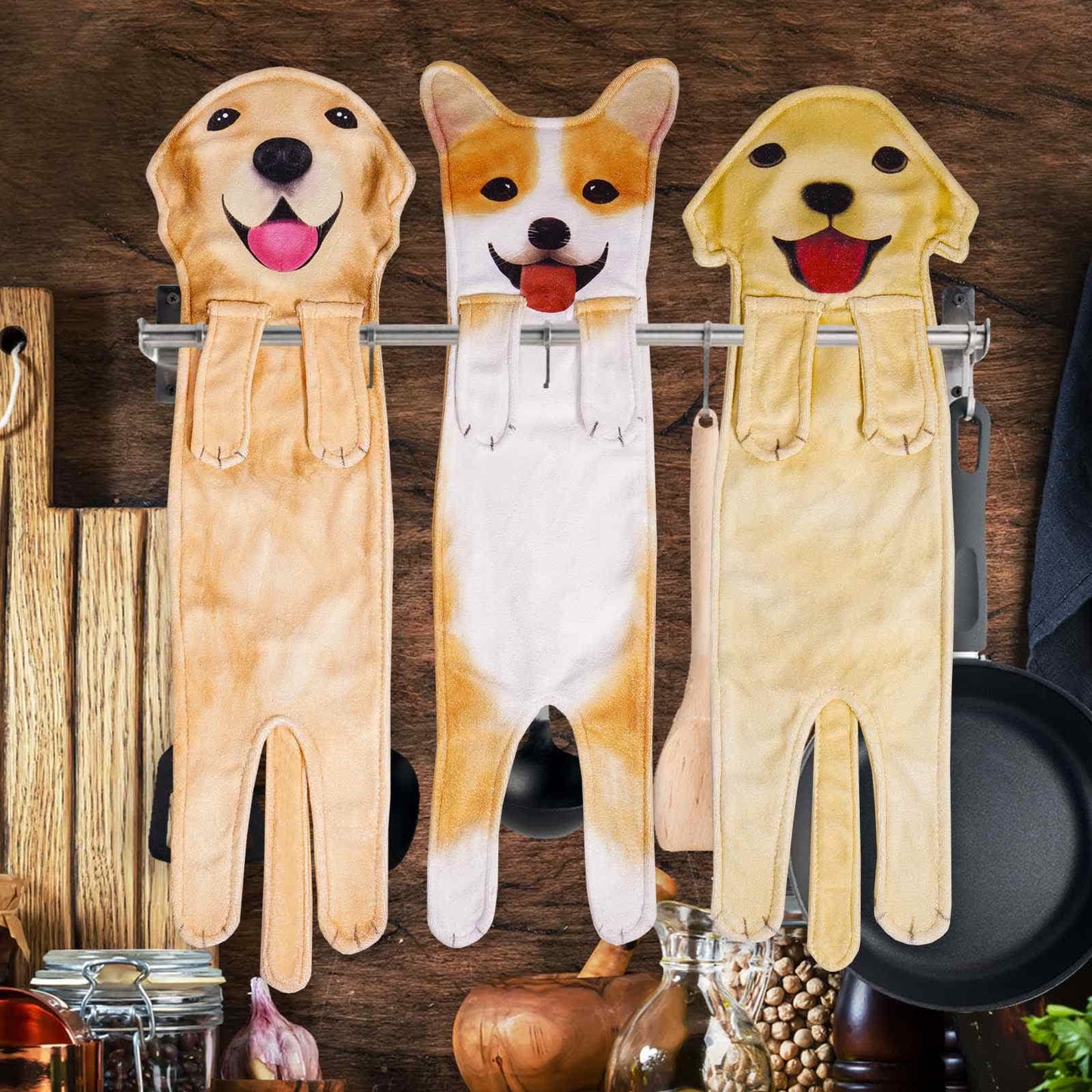 Asciugamano da bagno da appendere a forma di cane - image 1