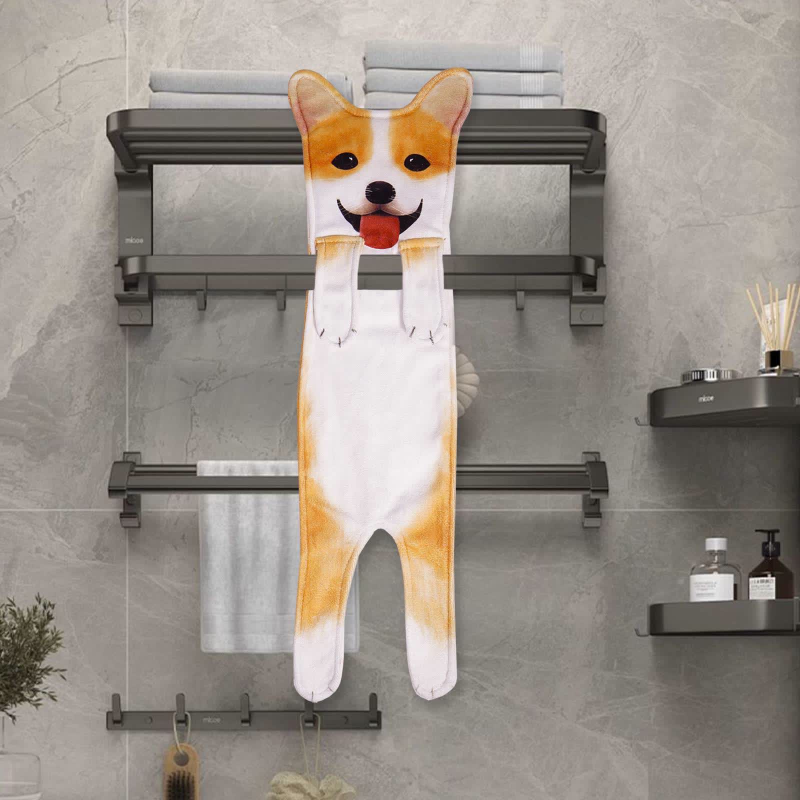 Asciugamano da bagno da appendere a forma di cane - image 9