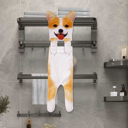 Asciugamano da bagno da appendere a forma di cane - image 9
