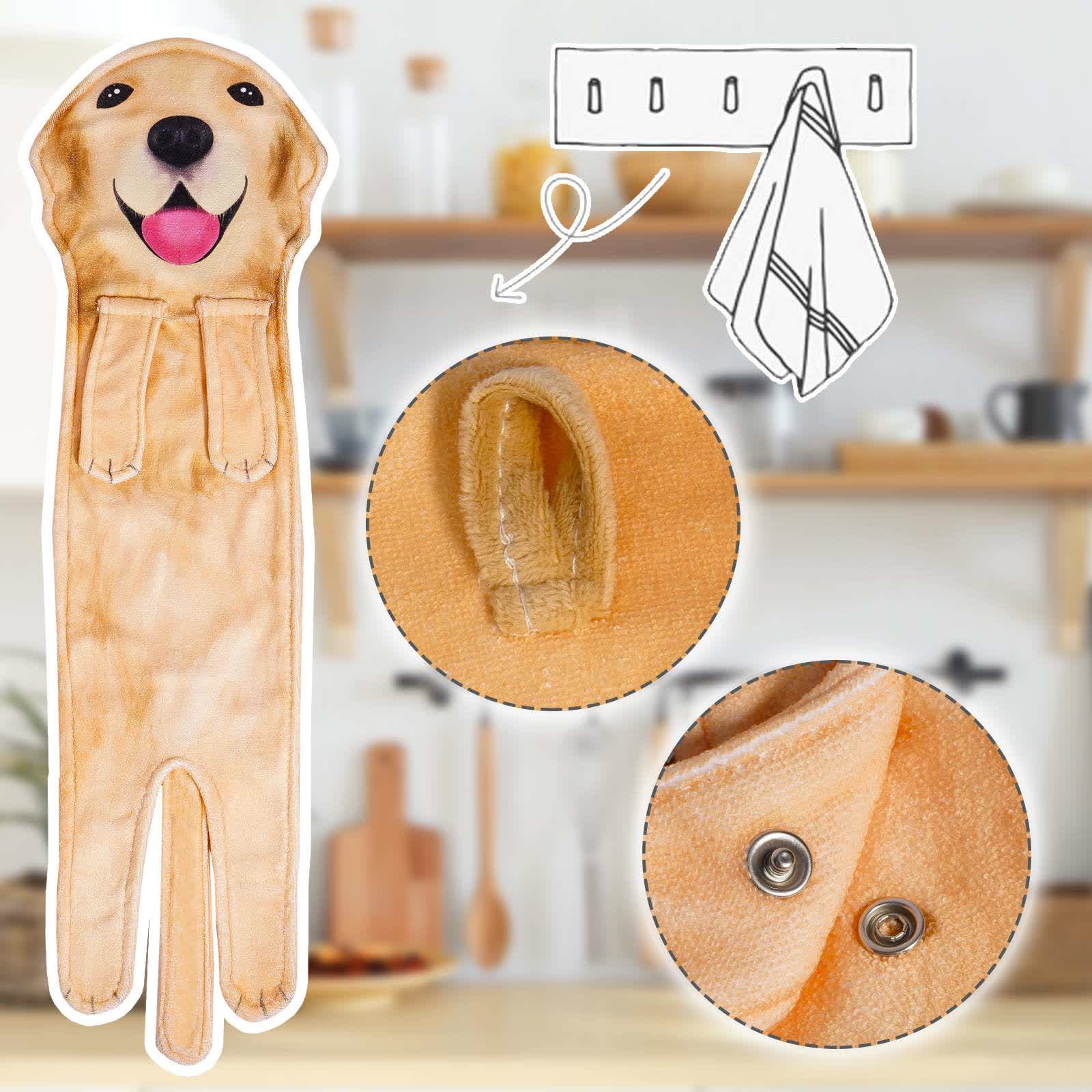 Asciugamano da bagno da appendere a forma di cane - image 5