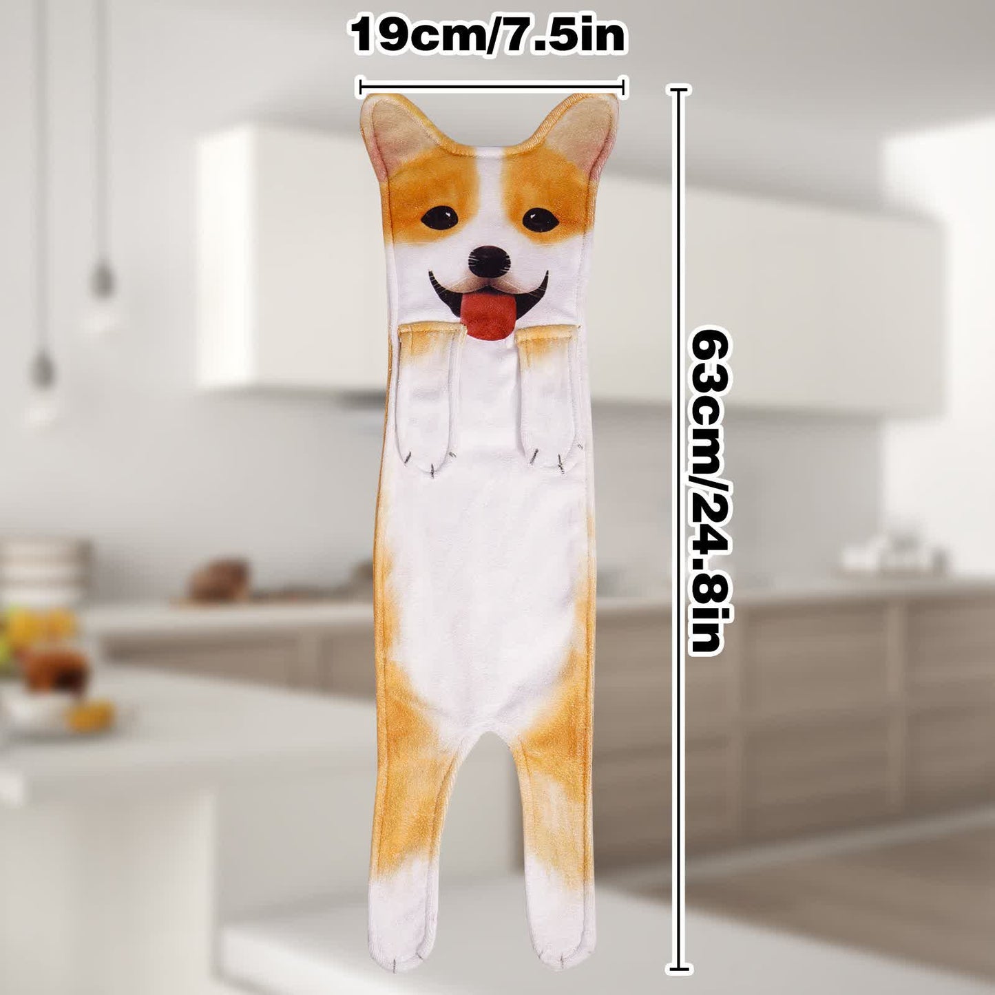 Asciugamano da bagno da appendere a forma di cane - Corgi - 2 pezzi - image 11
