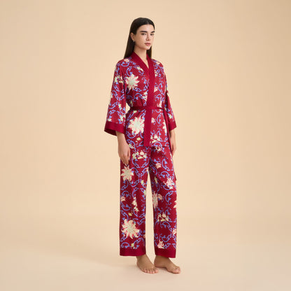 Completo da casa in stile kimono floreale retrò - image 3