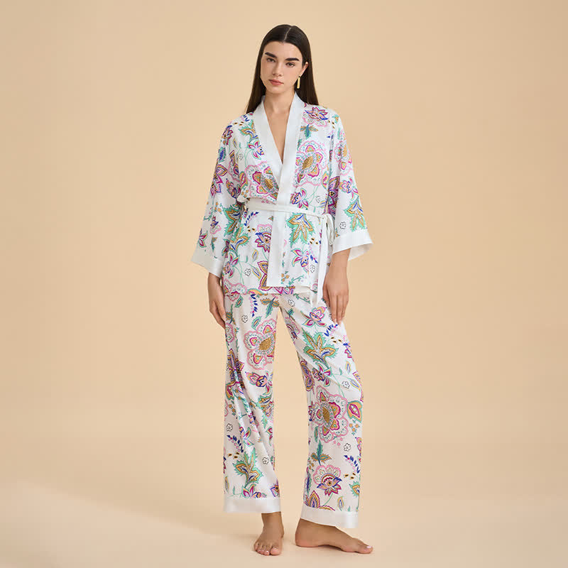 Completo da salotto con kimono floreale retrò - image 2