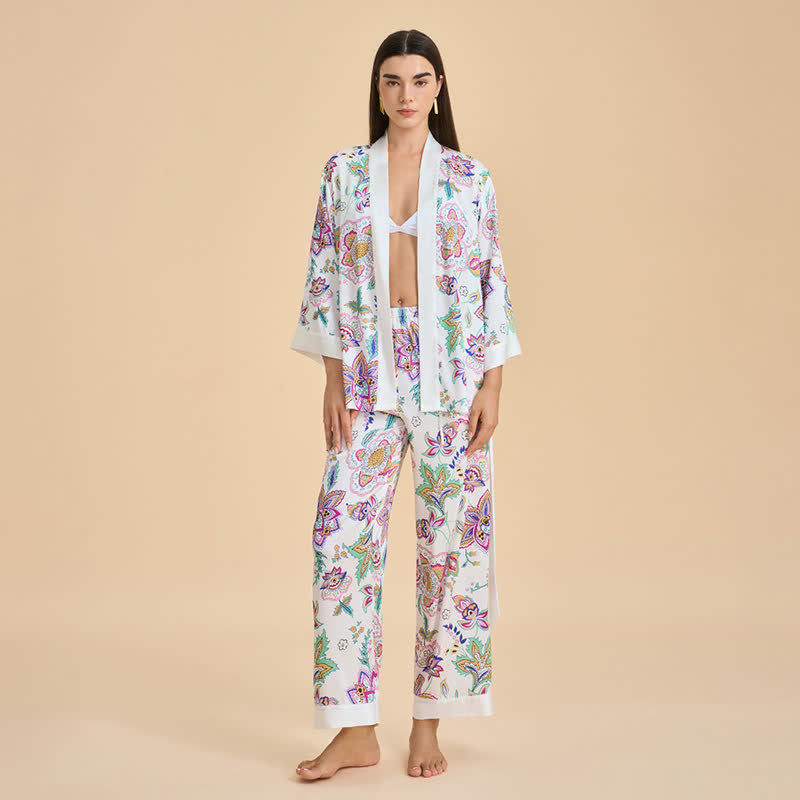 Completo da salotto con kimono floreale retrò - image 1