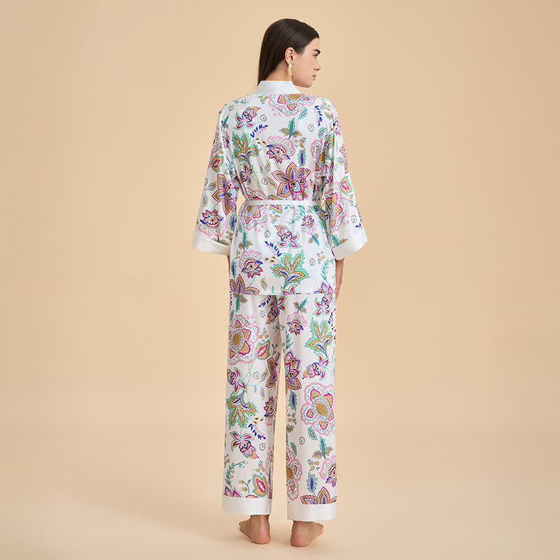 Completo da salotto con kimono floreale retrò - image 4