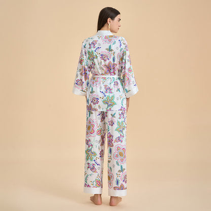 Completo da salotto con kimono floreale retrò - image 4
