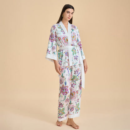 Completo da salotto con kimono floreale retrò - image 3