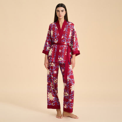 Completo da casa in stile kimono floreale retrò - image 2