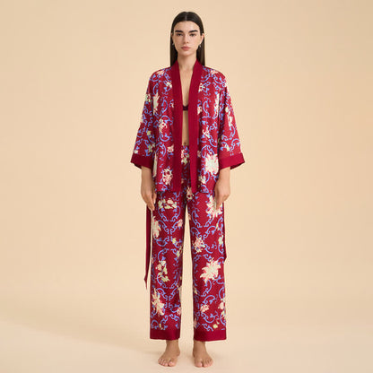 Completo da casa in stile kimono floreale retrò - image 1