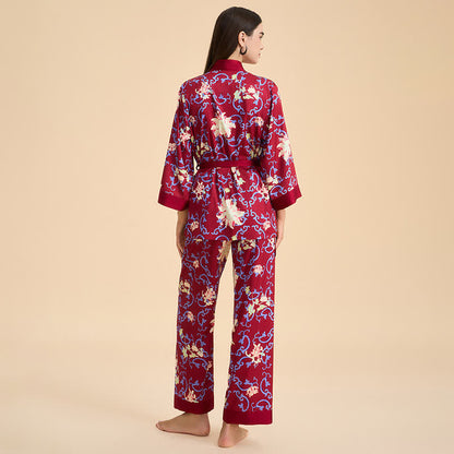 Completo da casa in stile kimono floreale retrò - image 5