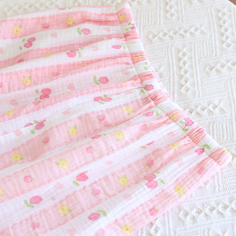 Completo da casa in cotone a righe rosa - image 10