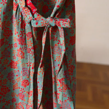 Camicia da notte in cotone con volant e rosa romantica - image 11