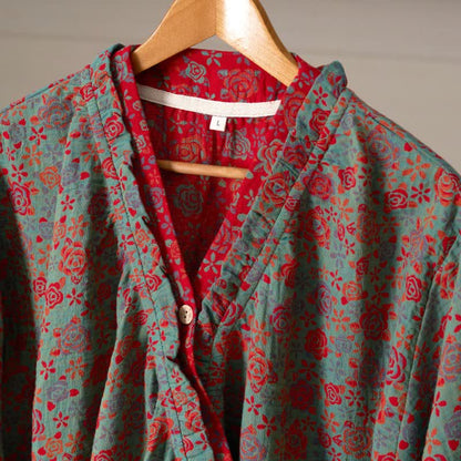 Camicia da notte in cotone con volant e rosa romantica - image 10