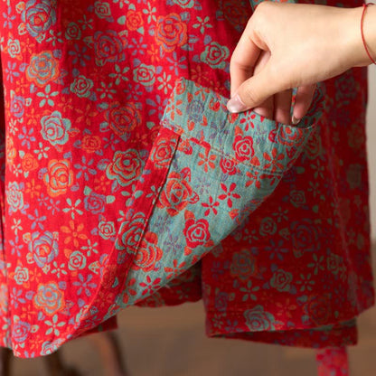 Kimono in cotone con motivo a rose romantiche - image 8