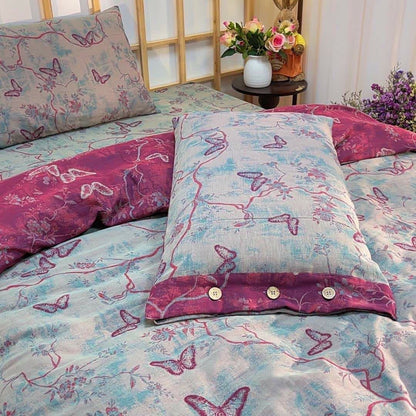 Set di biancheria da letto in garza di cotone Heritage Butterfly (4 pezzi) - image 4