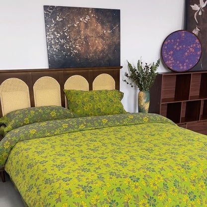 Set di biancheria da letto in garza di cotone con motivo floreale Country Gardenia (4 pezzi) - image 7