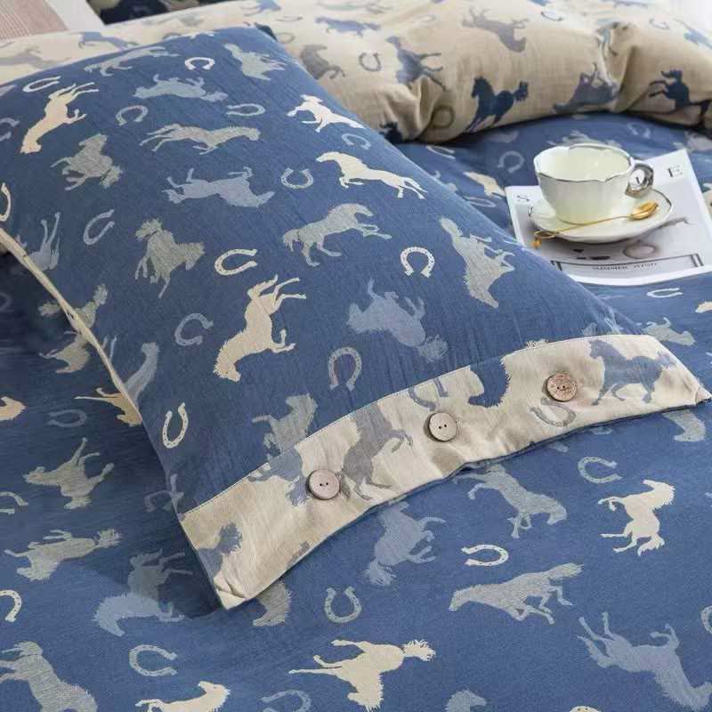 Set di biancheria da letto in garza di cotone Whimsical Pony (4 pezzi) - image 3