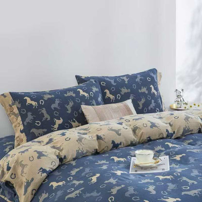 Set di biancheria da letto in garza di cotone Whimsical Pony (4 pezzi) - image 1