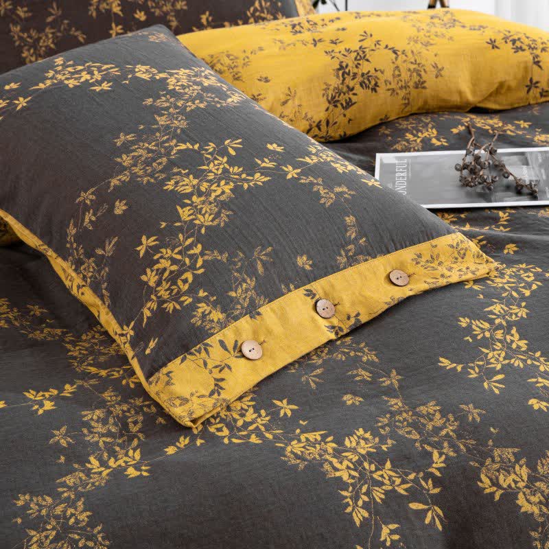 Set di biancheria da letto in garza di cotone Country Leaf (4 pezzi) - image 17