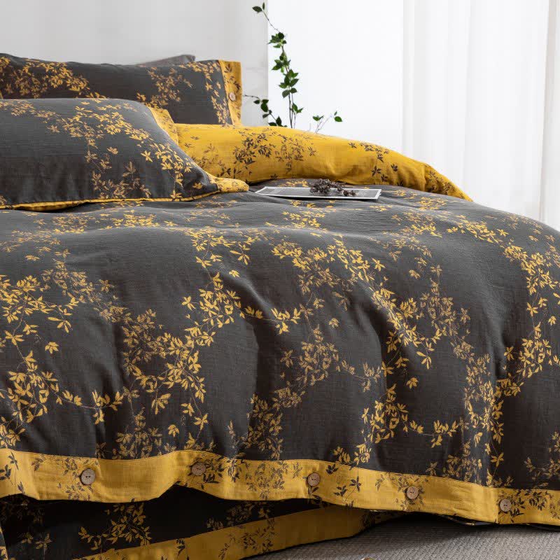 Set di biancheria da letto in garza di cotone Country Leaf (4 pezzi) - image 16