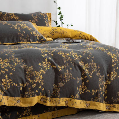 Set di biancheria da letto in garza di cotone Country Leaf (4 pezzi) - image 16