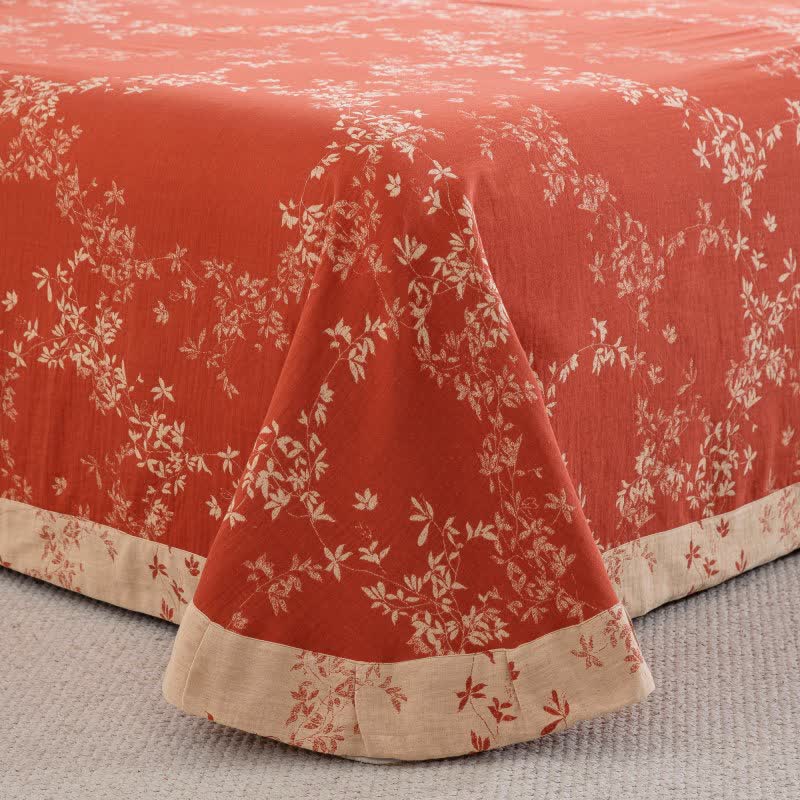 Set di biancheria da letto in garza di cotone Country Leaf (4 pezzi) - image 4