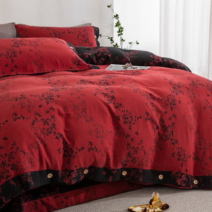 Set di biancheria da letto in garza di cotone Country Leaf (4 pezzi) - image 10