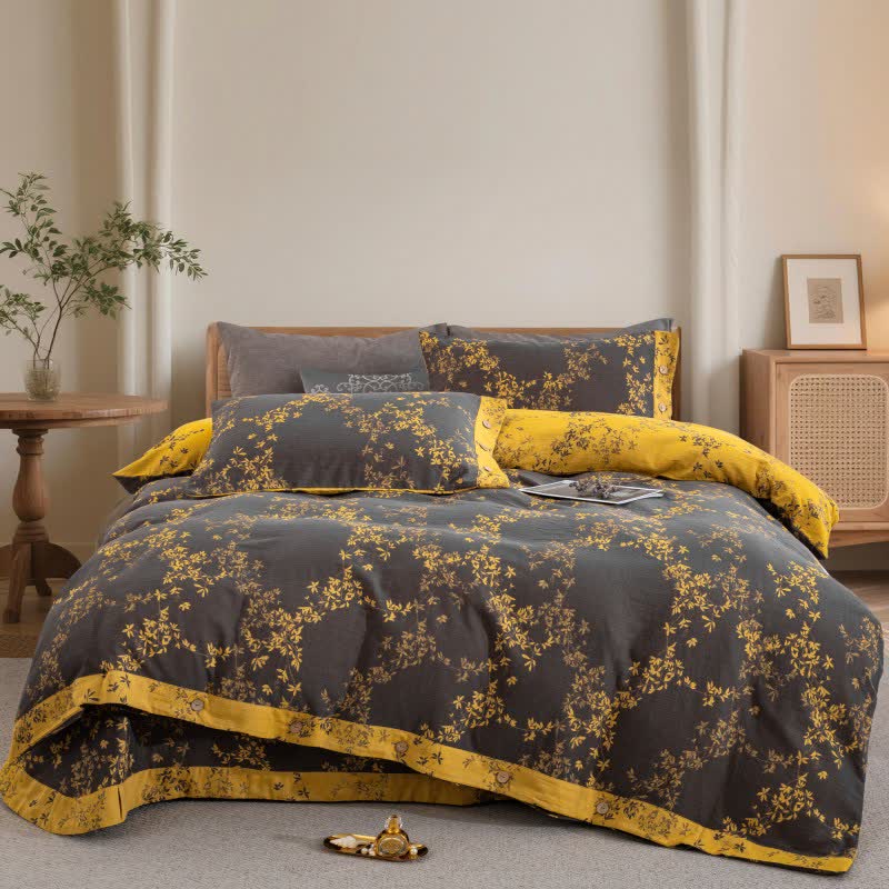 Set di biancheria da letto in garza di cotone Country Leaf (4 pezzi) - image 14