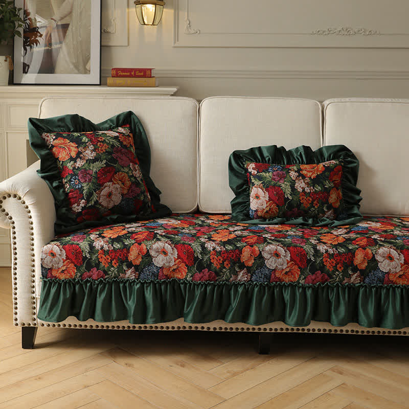 Cuscino con volant in stile country floreale - image 16