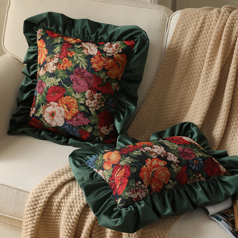Cuscino con volant in stile country floreale - image 13