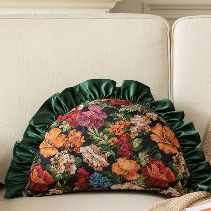 Cuscino con volant in stile country floreale - Verde - Cuscino - 65cm x 40cm - image 18