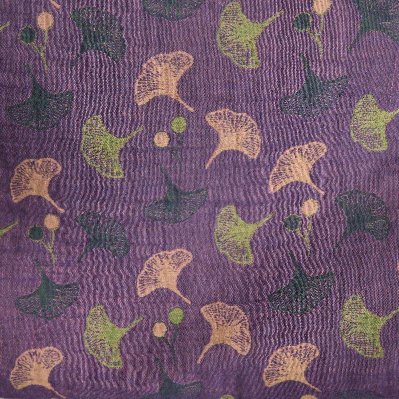 Kimono bicolore in garza di cotone ginkgo - image 30