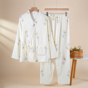 Completo da casa in cotone Lily of the Valley - Beige - XL - image 0