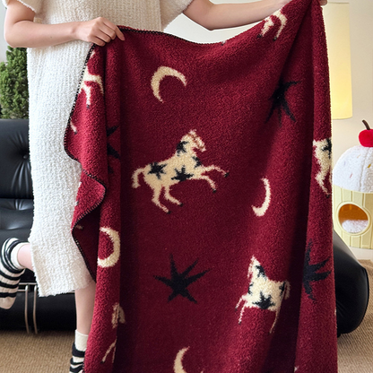 Coperta lavorata a maglia per le feste dell'anno del cavallo - image 5