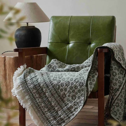 Coperta in cotone con motivo a margherita - image 2
