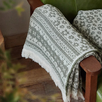 Coperta in cotone con motivo a margherita - image 4