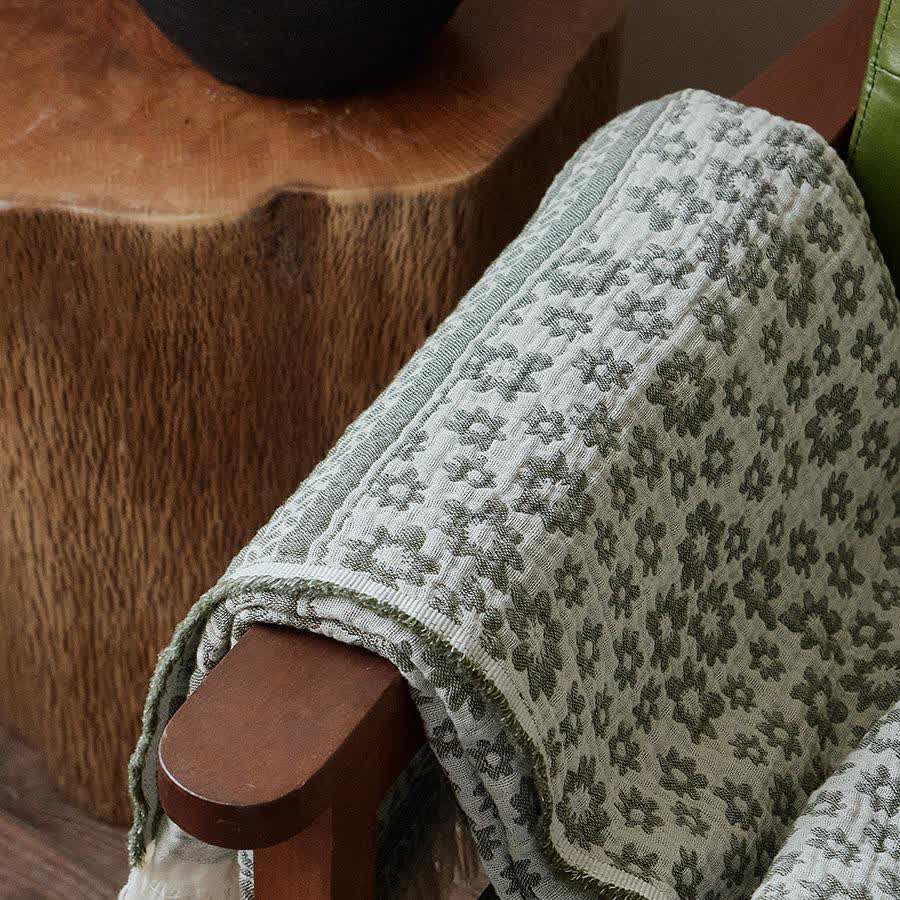 Coperta in cotone con motivo a margherita - image 3
