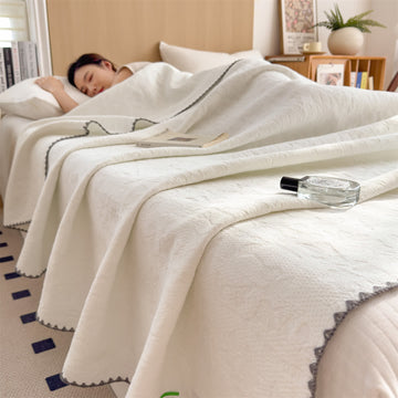 Trapunta reversibile semplice in garza di cotone a 3 strati - Matrimoniale - image 0