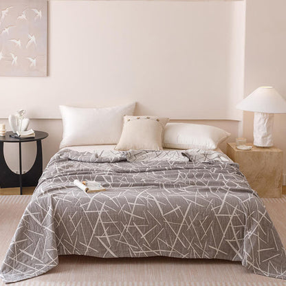 Trapunta moderna in garza di cotone jacquard geometrica - image 2