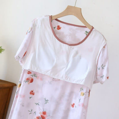 Camicia da notte a maniche corte in stile orientale con melograno - image 6