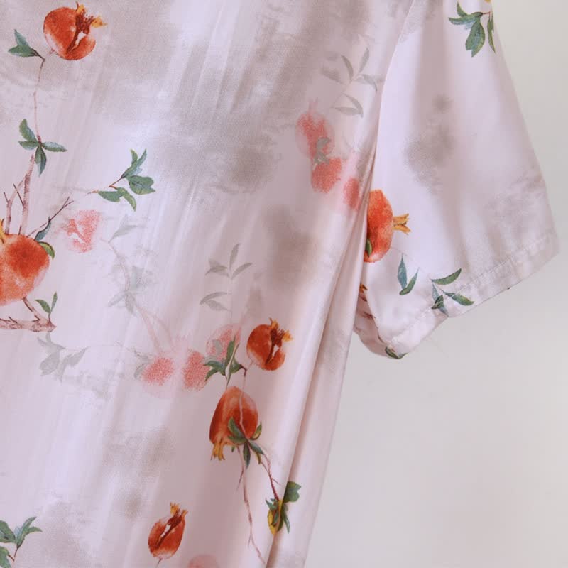 Camicia da notte a maniche corte in stile orientale con melograno - image 7
